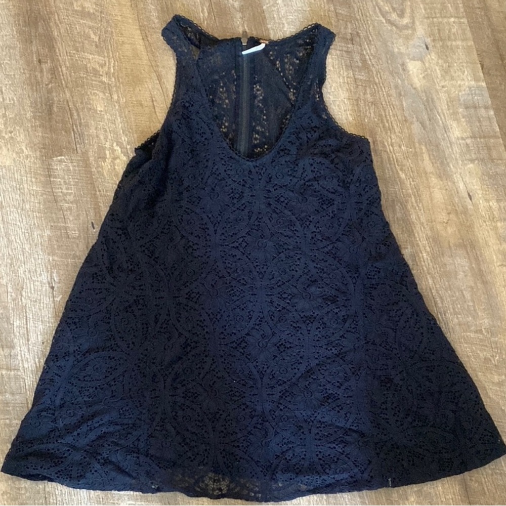 Free People Black Lace Mini Dress